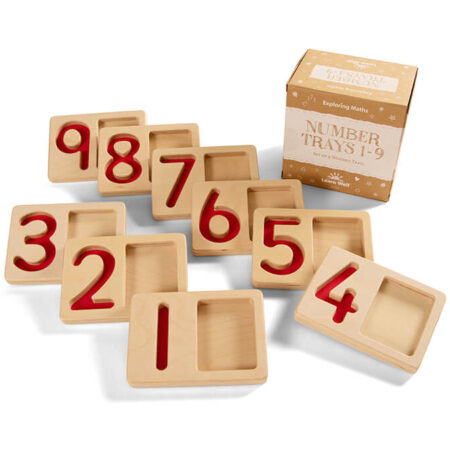 Early Mastery Wooden Number Trays 1-9