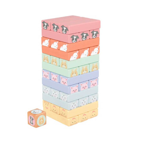 Farmyard Wooden Animal Tumbling Tower