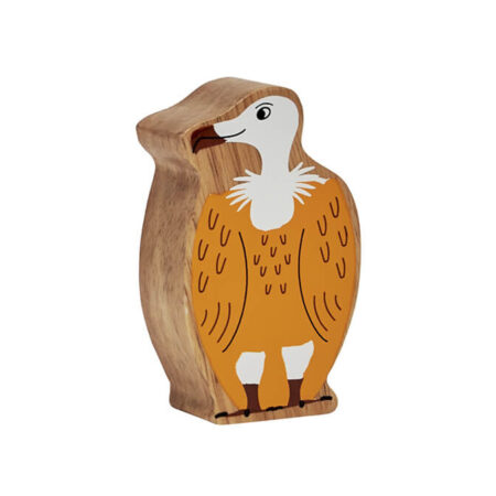 Wooden Yellow & White Vulture