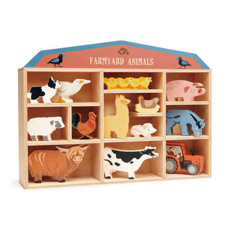 13 Farmyard Animals Shelf Set