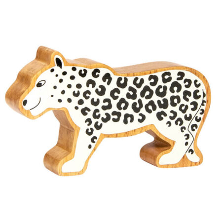 Wooden White Snow Leopard Toy