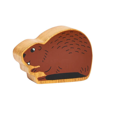 Wooden Brown Beaver Toy
