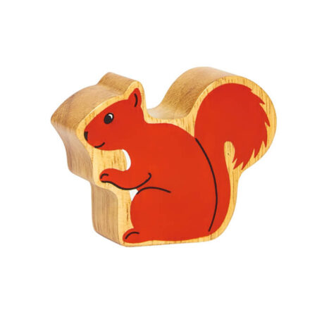 Wooden Red Squirrel Toy