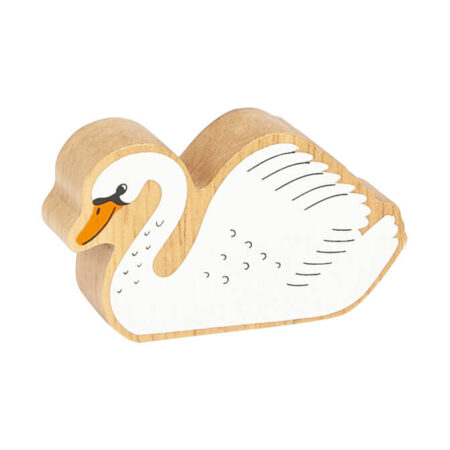 Wooden White Swan Toy